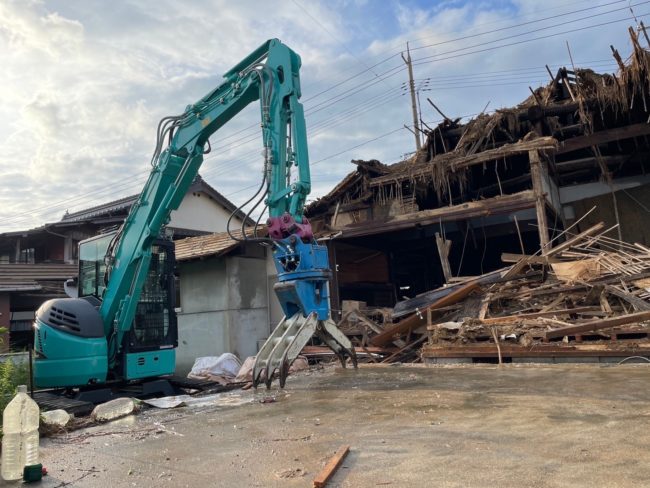 木造解体施行中